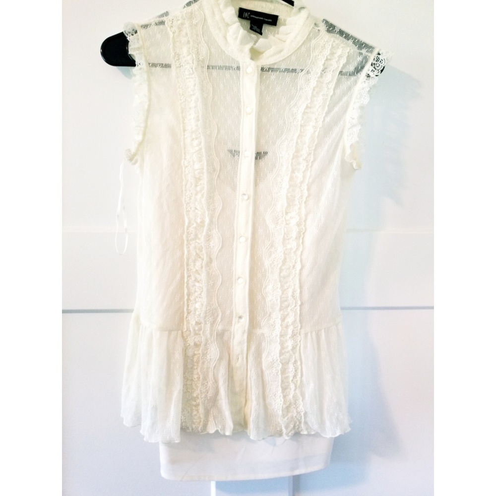 Gorgeous sheer button up blouse